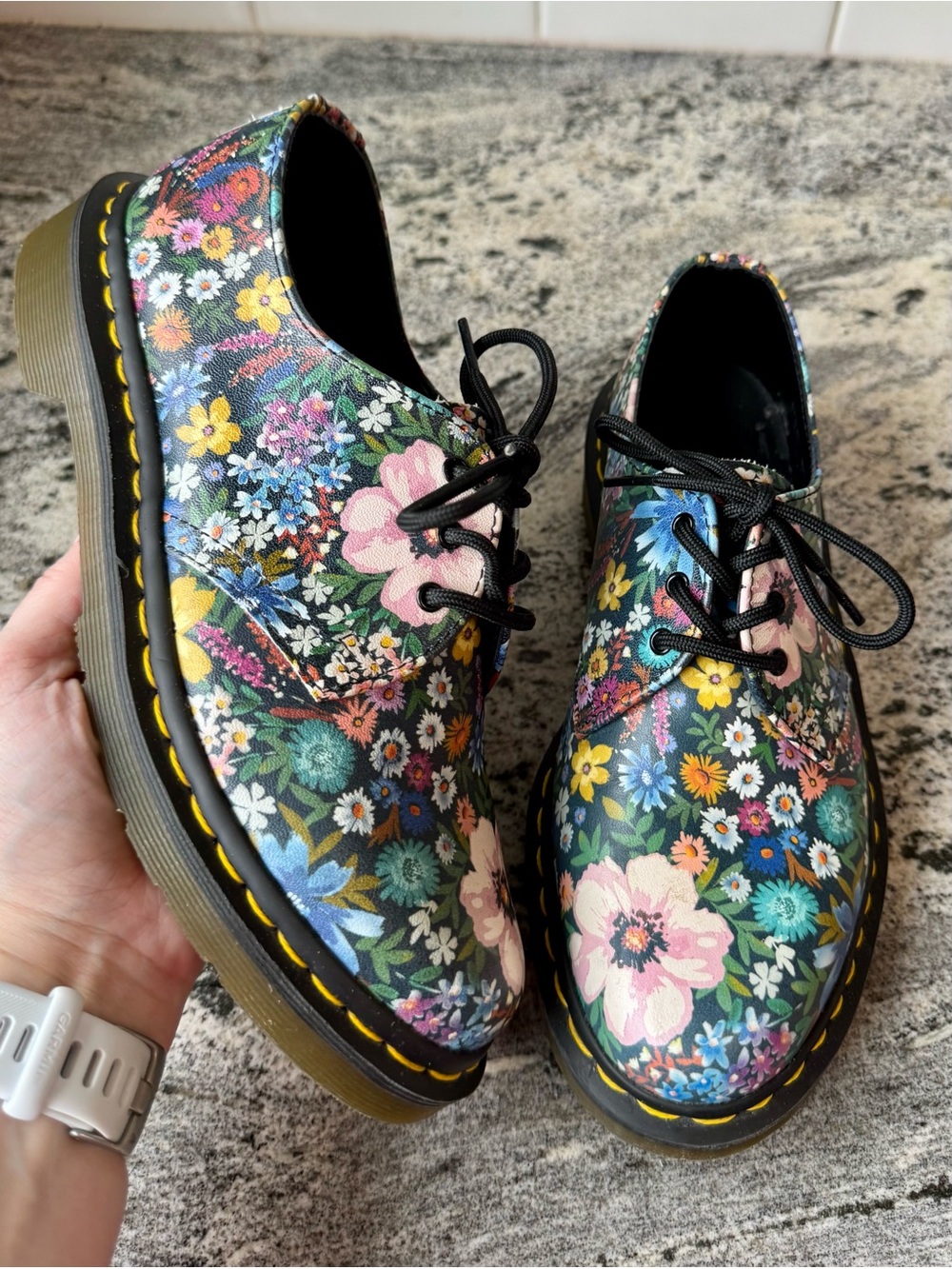 Dr. Martens 1461 "Wanderlust" Floral Oxford 3 eye Shoes. L 7. EUC.